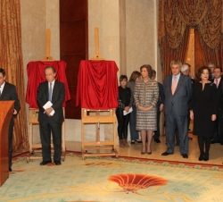 Su Majestad la Reina durante el acto conmemorativo del 200 aniversario de la primera reunión de las Cortes de Cádiz en Madrid